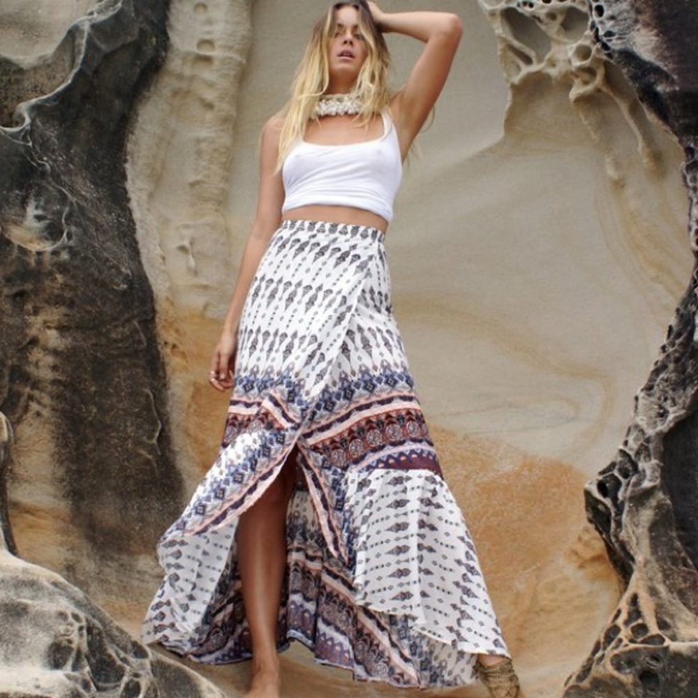 Le Salty Label Ayana Mermaid Maxi Wrap Skirt